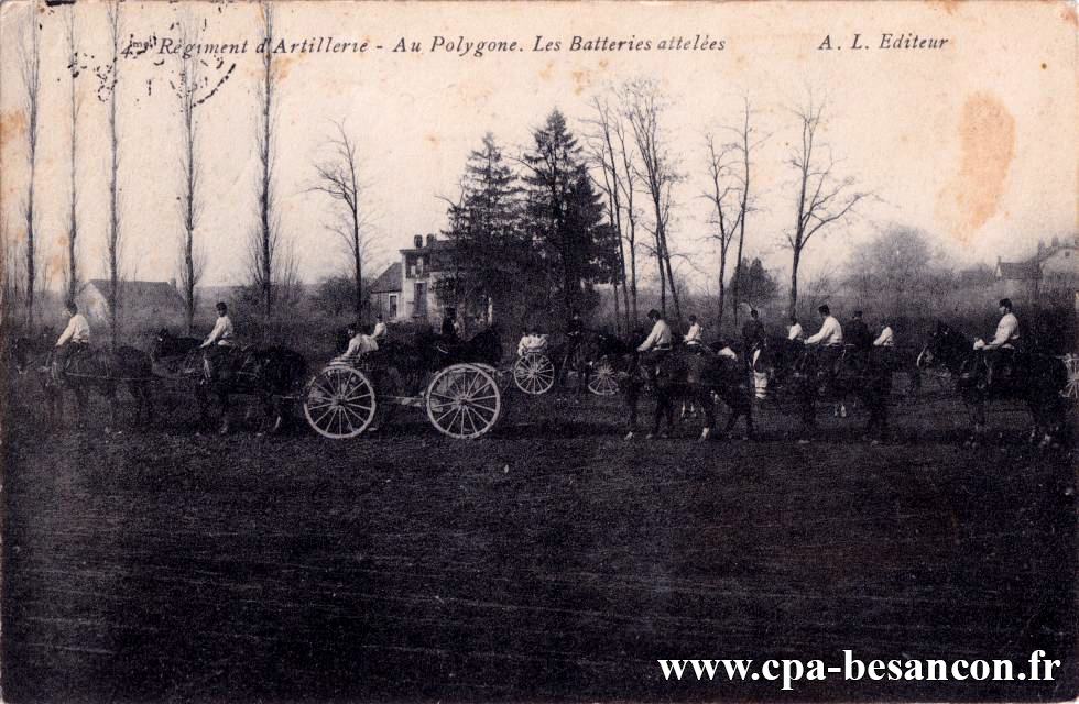 4me Régiment d'Artillerie - Au Polygone. Les Batteries attelées
